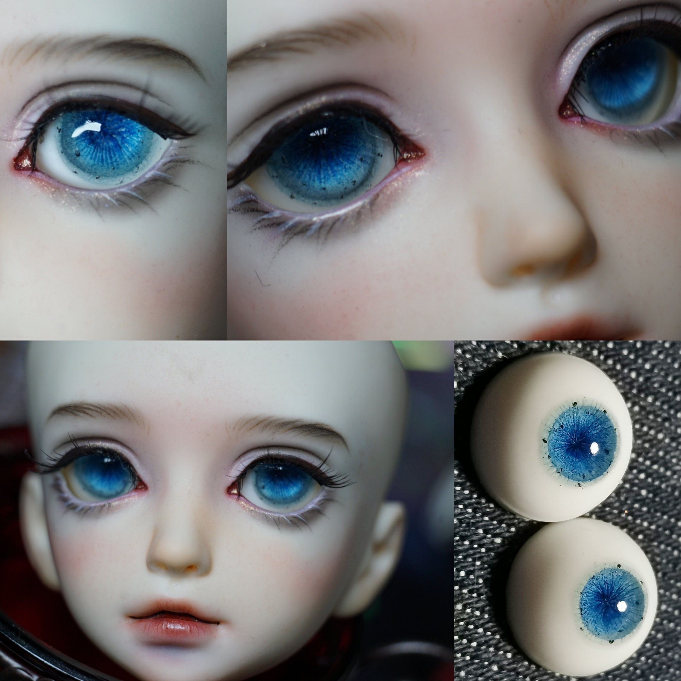 Blue Bjd Doll Resin Eyes Realistic Handmade 3D Eyes for Doll Etsy