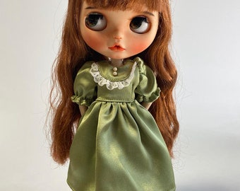 Best affordable Christmas gift, country style, classic vintage Blythe cloth, Outfit custom dress, Azone, OB22, OB24,silk, cotton embroidery