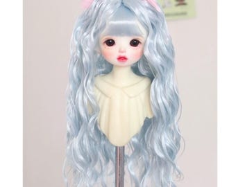 Perruque de poupée bouclée faite main avec frange, poupée BJD Blythe, différentes tailles
