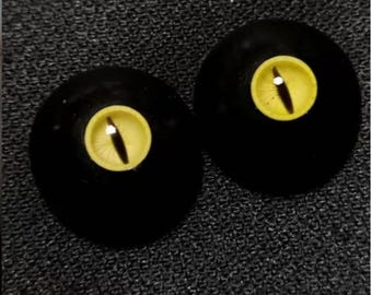 Yellow Animal Eyes: Handmade Resin BJD Doll Eyes (12-18mm)