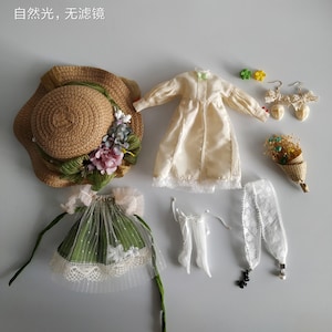 Luxury Handmade Doll Outfit: Vintage Style Coat for Blythe, Azone, OB22, OB24