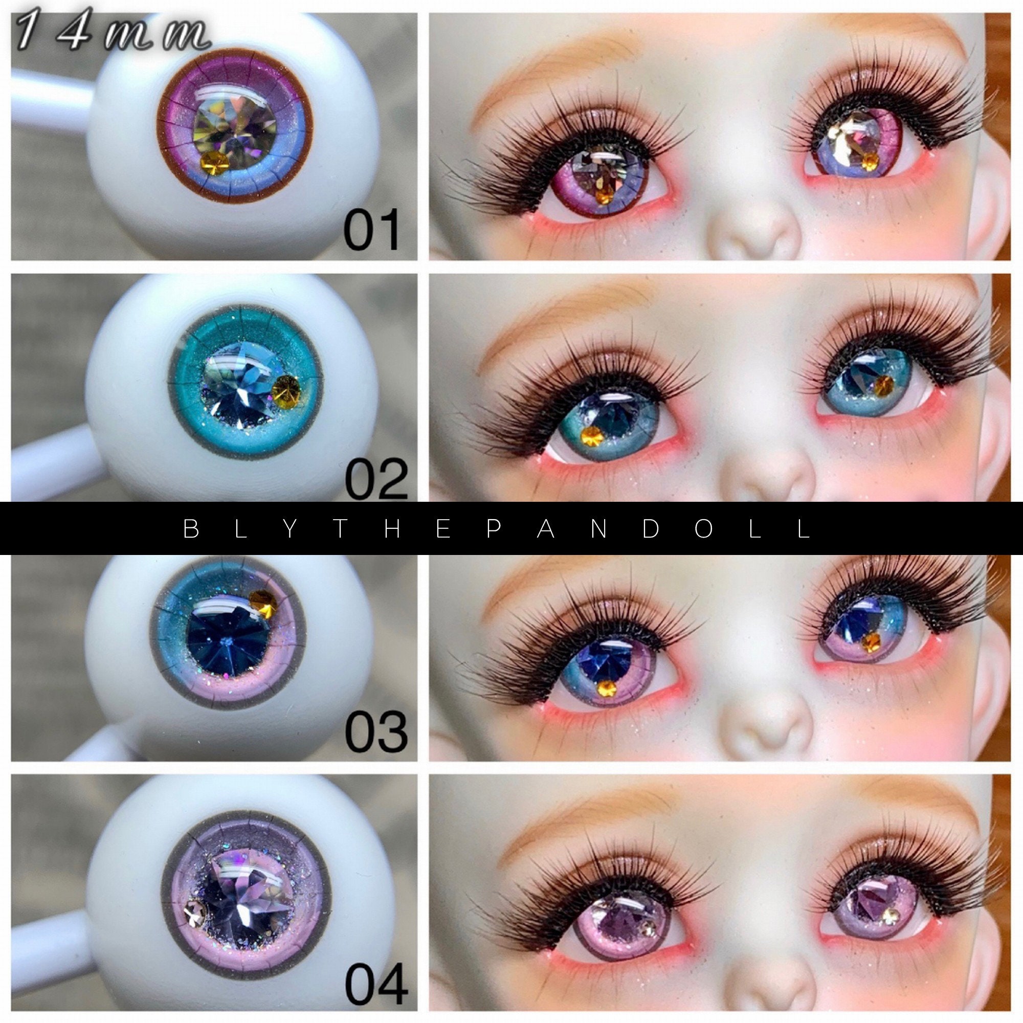 Diamond Eyes Collection BJD Doll Eyes Custom Resin for Boll Etsy