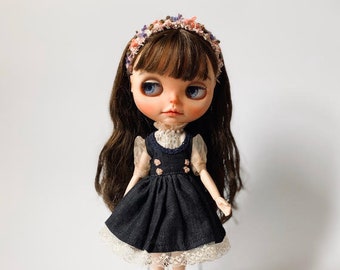 Handmade Blythe Doll Outfit: Vintage Style Dress, Fits Azone OB22 OB24