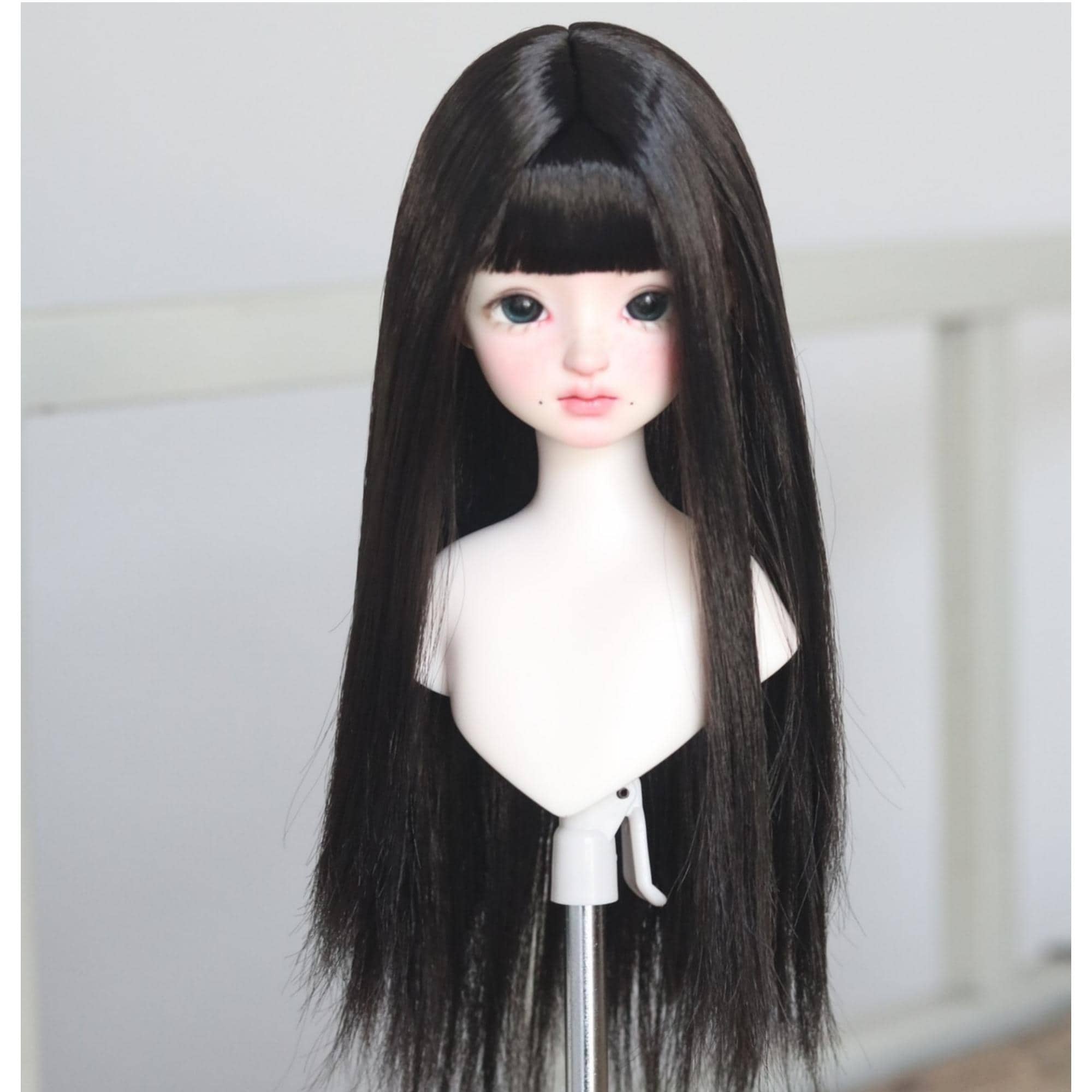 ビスクドール用ウィッグ人毛　ストレートロングヘア ビスクドール用ウィッグ人毛 ストレートロングヘア