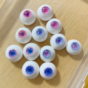 BJD doll eyes, multi color with 3d pupil, resin eyes for dolls, realistic handmade eyes,  pupil 12 14 16 18 mm