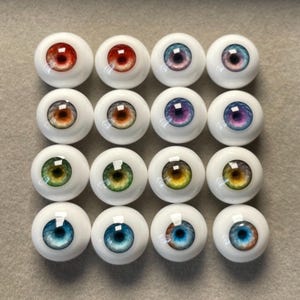 Yeux de poupée BJD personnalisés : Yeux en résine réalistes faits main (8 mm-24 mm)
