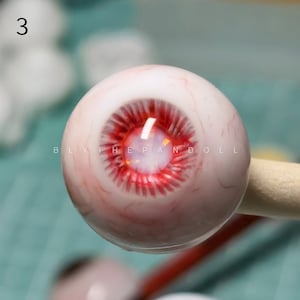 BJD doll eyes, custom resin blood eyes for boll joint doll realistic bloodshot handmade 3D eyes, pupils 6 8 10 12 14 16 18 20 22mm bloody