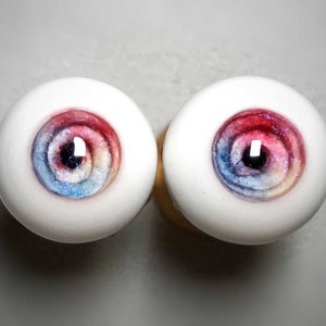 Handmade Whirlpool Resin BJD Doll Eyes: Realistic 3D Iris (12-16 mm)
