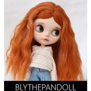 Blythe Doll-pruik, aangepaste pop BJD-haar, handgemaakte kunstpop, poppruiken, ooak-pop, RBL NBL-pop, pony