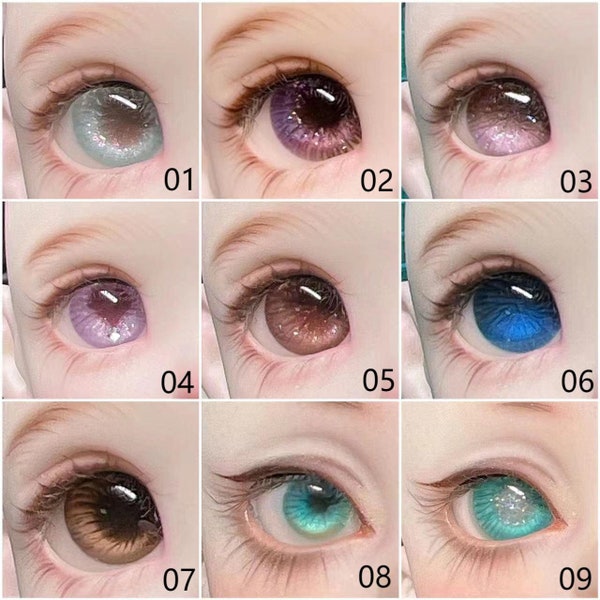 Collection d’yeux BJD, pupilles BJD pour yeux de poupées, résine personnalisée pour rotule poupée réaliste 3D faite main yeux iris, 6 8 10 12 14 16 18 20 22mm