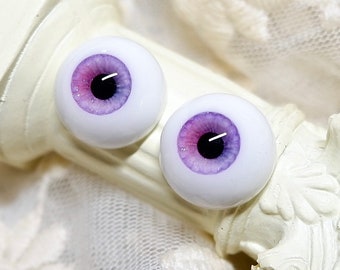 Delicate shiny BJD doll eyes, glass like custom resin realistic handmade 3D pupils iris eyes, 6 8 10 12 14 16 18 20 22mm new style purple