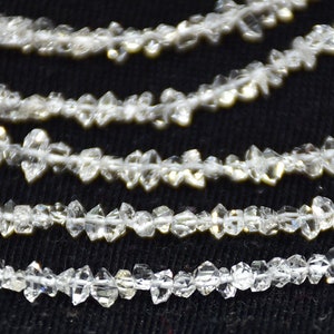 AAA Herkimer Diamant Quarz Perlen: Facettierte Nuggets, 15.5 &quot;Strang