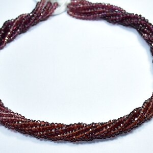Mozambique Garnet Rondelle Beads: Shaded Faceted Gemstone Strand (13 Inch)