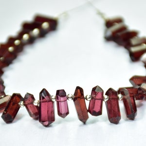 AAA Quality Natural Mozambique Garnet Fancy Shape Faceted Gemstone Beads Length - 7 Inch Strand Size - 4.50 × 14 mm To 4.50 × 9 mm