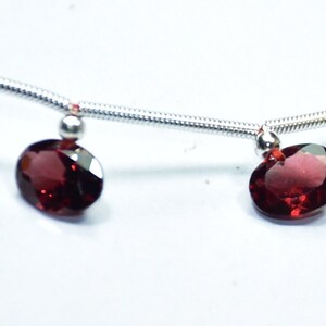 Natural Top Quality Mozambique Garnet Oval Faceted Gemstone Beads  Strand 6 × 8 mm Peice - 10