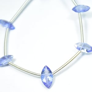 AAA Quality Natural Tanzanite Marquise Faceted Gemstone Beads Size - 4 × 8 mm  Peice - 5