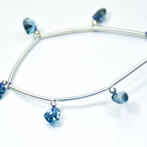 Top-Qualität natürliche London Blue Topaz Herzform facettierte Edelstein Perlen Peices - 5 Größe - 5 mm