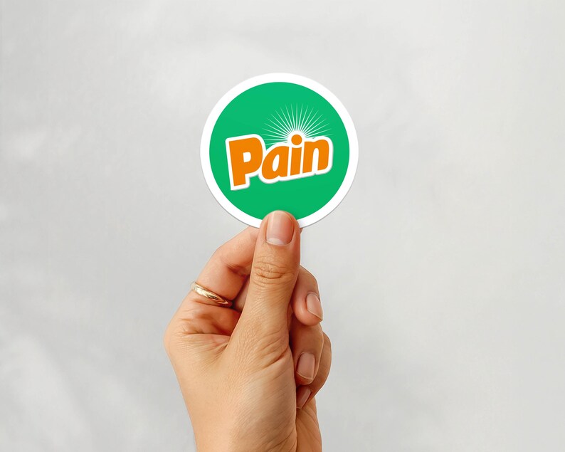 Pain Vinyl Sticker – Funny Die Cut Sticker for Phone or Laptop - Etsy