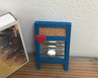 Melody Jane Puppenhaus Waschbrett – Miniatur-Küchenzubehör Im Maßstab 1:12, Aus Holz, Ca. 6 Cm Lang