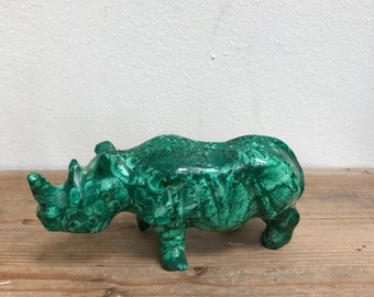 Malachite hippopotamus, vintage stone, green,figurine,ornament,display,collection,collectible,animal,safari,Africa,knickknacks,tactile,gift