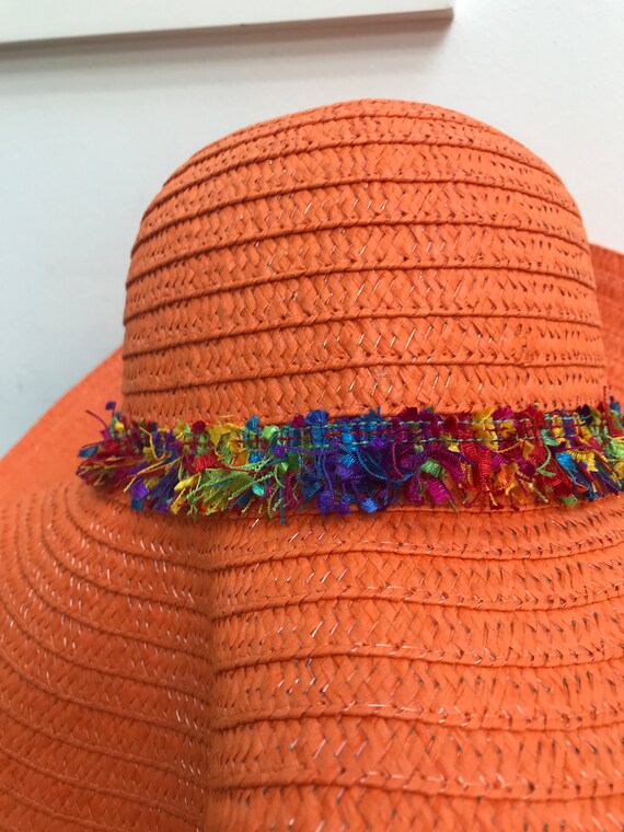 Orange brim hat on sale