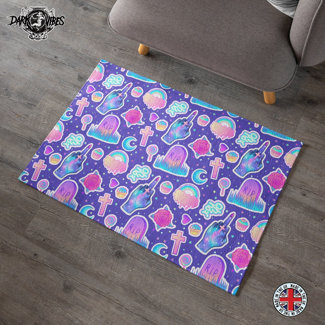 Pastel Goth Rug Witchy Devil Satan Doormat Witchy Mystic Etsy