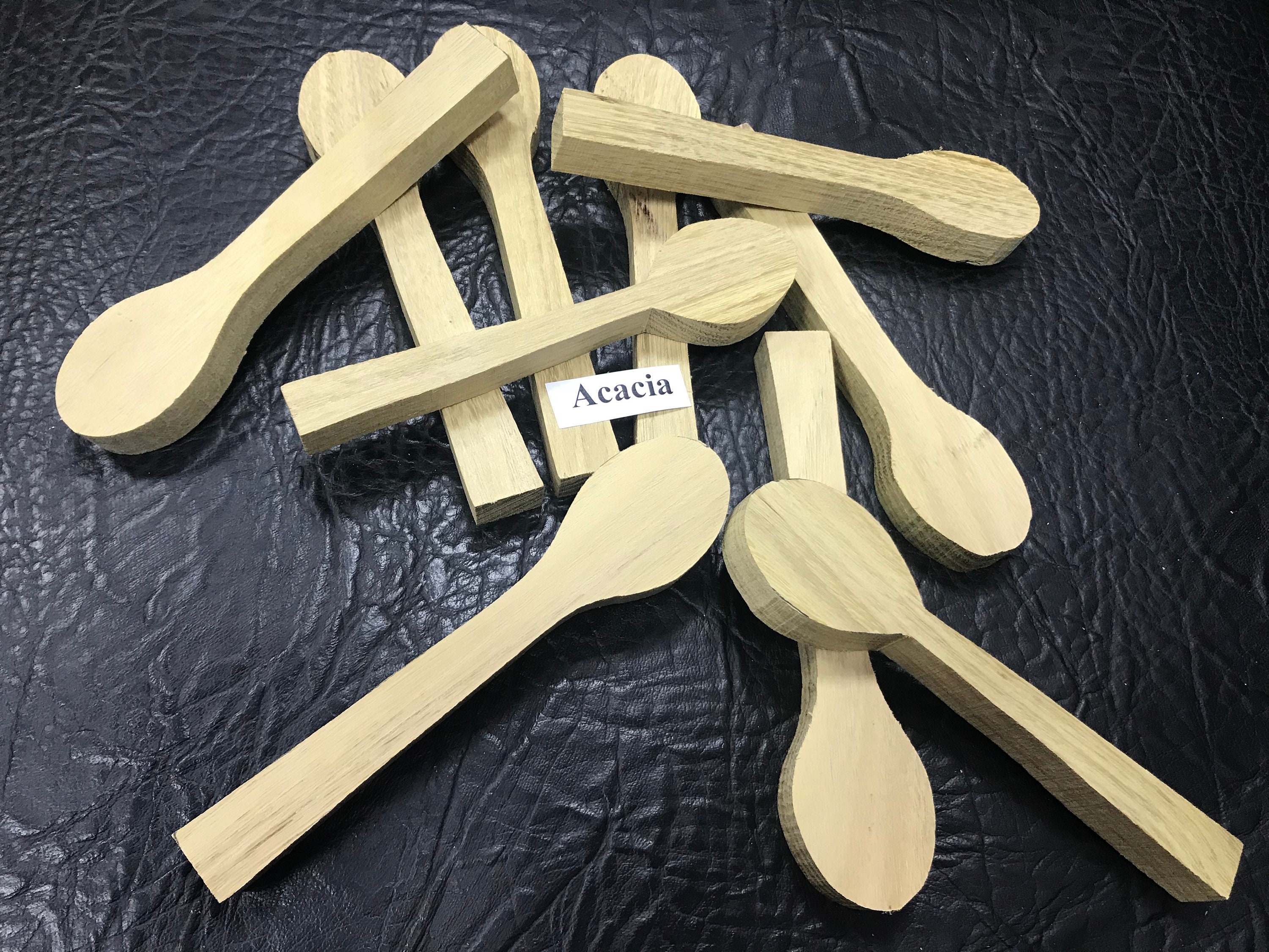 Set of 10 wooden Spoon blanks from Acacia Wooden Spoon blanks Etsy