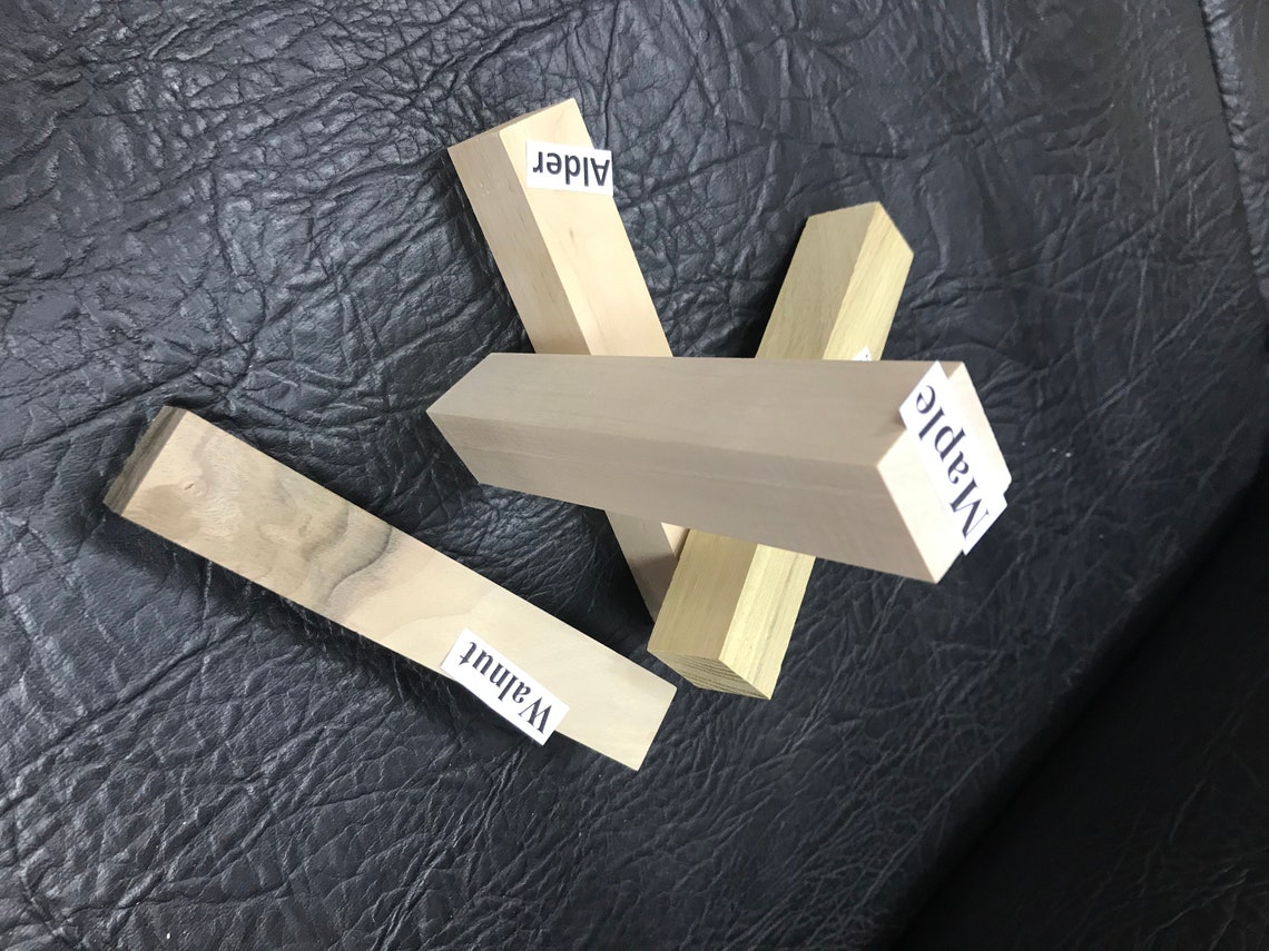 Set of 4 Wooden Blocks.wooden Pen Blanks. Wood Carving Blanks. Wooden