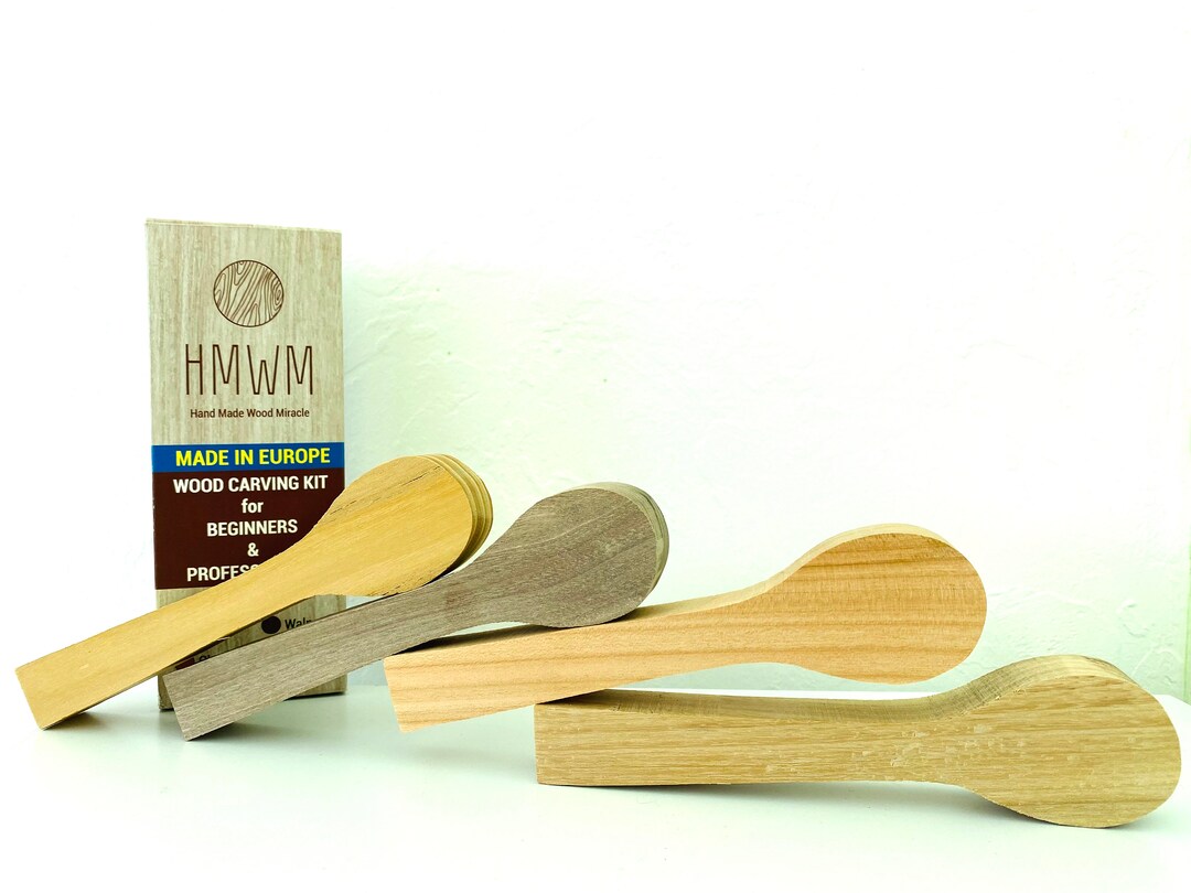 4 Pack Wooden Spoon Blanks Wooden Spoon Blanks for Carving in Etsy