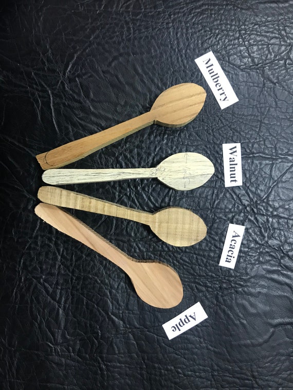 Set of 4 Wooden Spoon Blanks Wooden Spoon Blanks for Carving Etsy