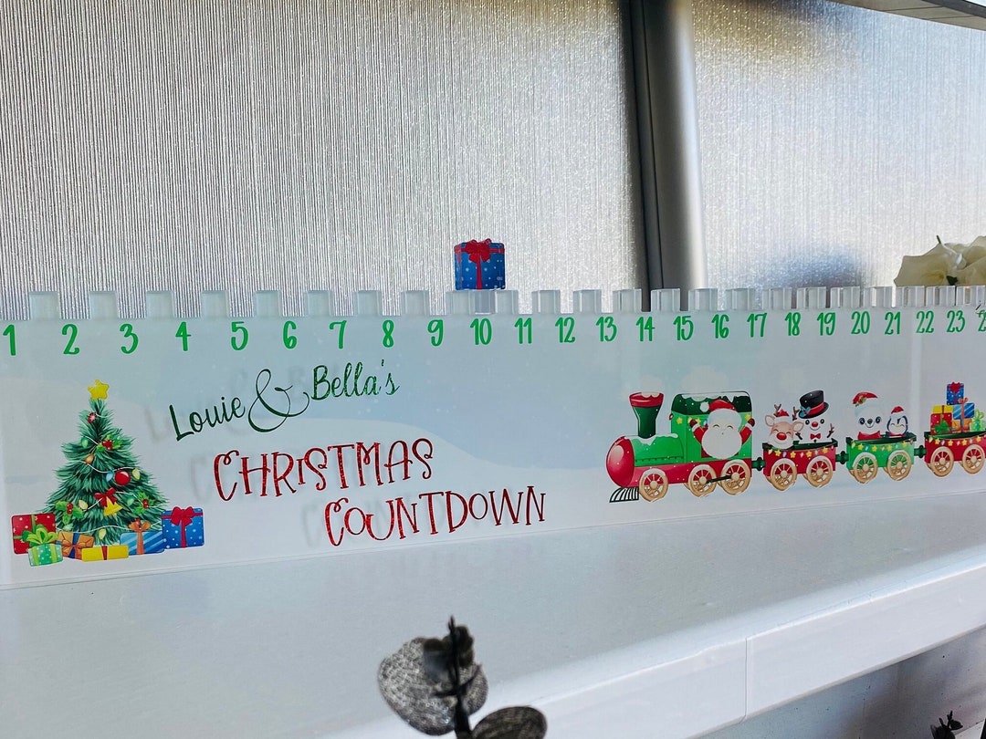 Personalised Acrylic Advent Calendar With Moving Countdown Piece Etsy