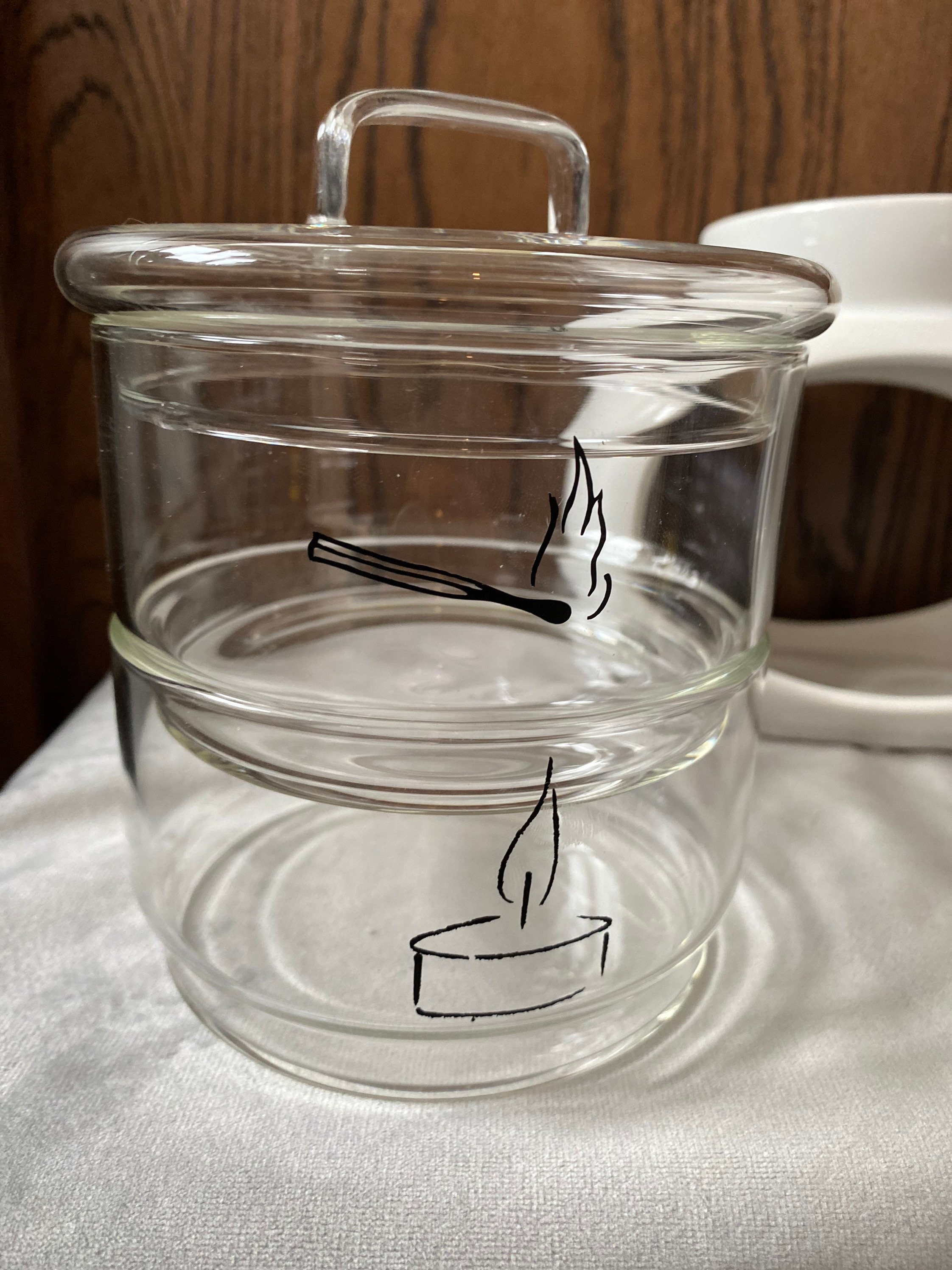 Glass Stacking Tea Light Matches Wax Melt/candle Holder Etsy UK