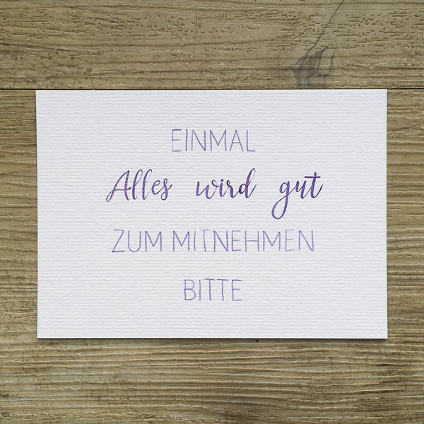 Postkarte "Alles wird gut"