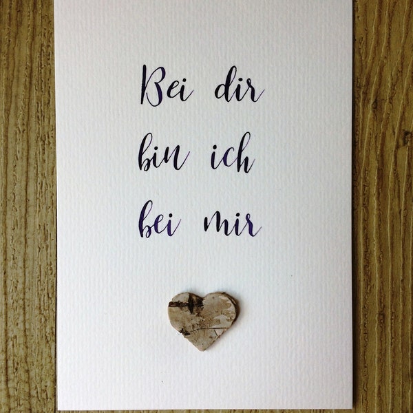 Postkarte "Bei dir bin ich bei mir"