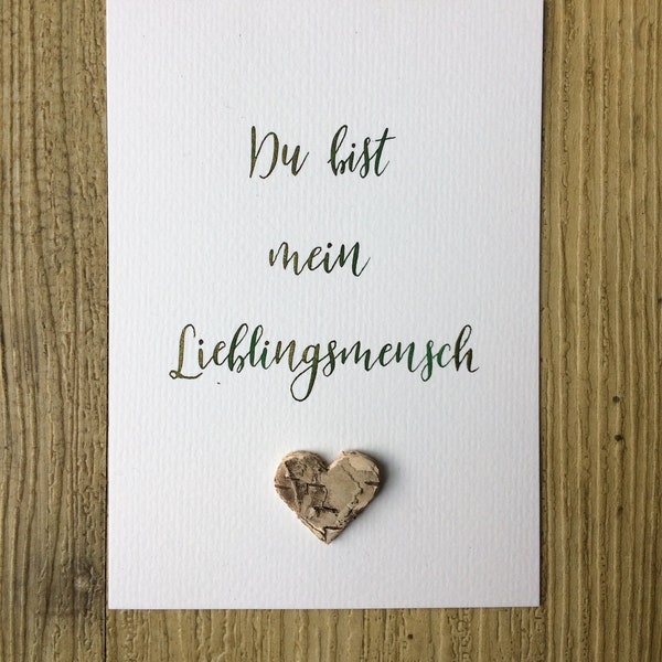 Postkarte "Du bist mein Lieblingsmensch"