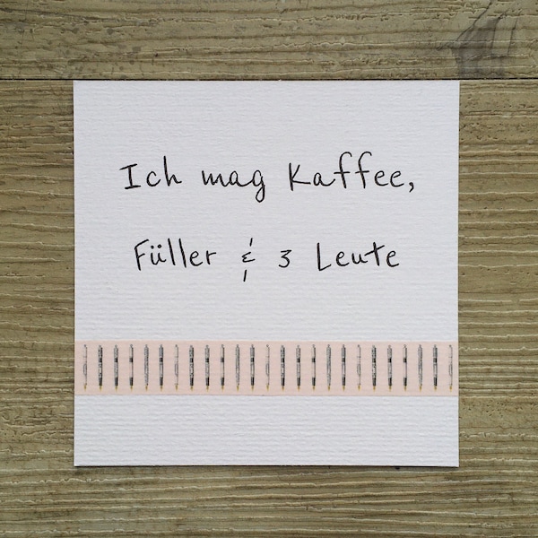 Squarecard mit 1 von 10 Kaffee-Sprüchen [DEUTSCH]