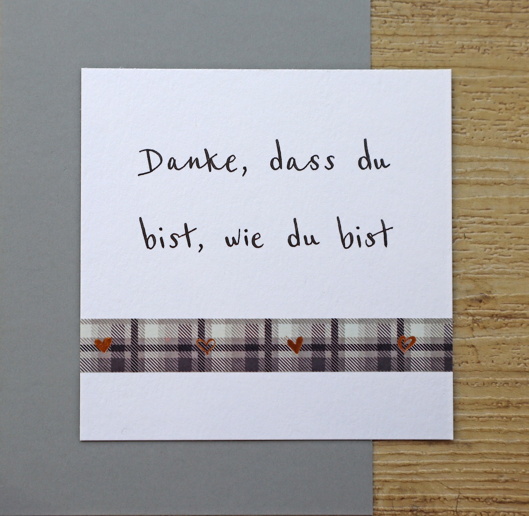 Squarecard danke Dass Du Bist Wie Du Bist - Etsy