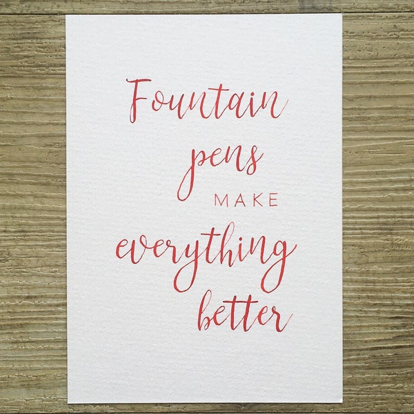 Postkarte "Fountain pens"