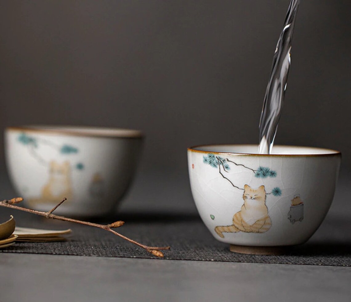 Vintage Japanese traditional tea cup. Ceramic Tea mug for Etsy