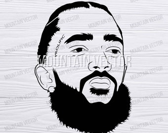 svg-png-eps-dxf-ai-jpg Nipsey Hussle silhouette .INSTANT DOWNLOAD