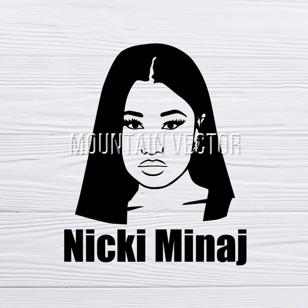 Nicki Minaj, Onika Tanya Maraj-Petty, Rapper, HipHop, Silhouette Cameo, Cricut, Vinyl cutting, Laser, Cutting, SVG, DXF, PNG