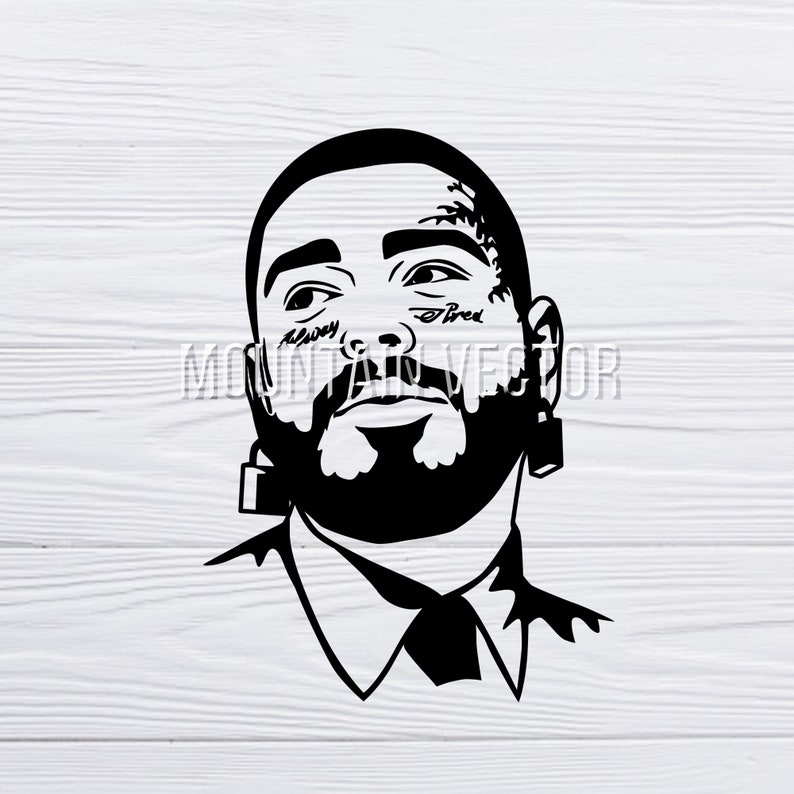 Post Malone Rapper SVG PNG Post Malone Silhouette Portrait Etsy