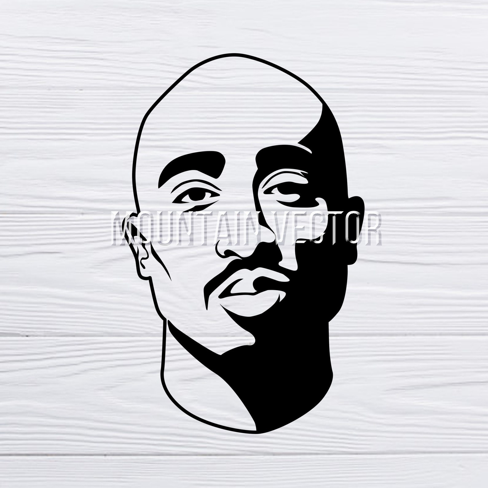 2PAC svg Tupac Shakur silueta svg Tupac Shakur Retrato SVG imagen 1.