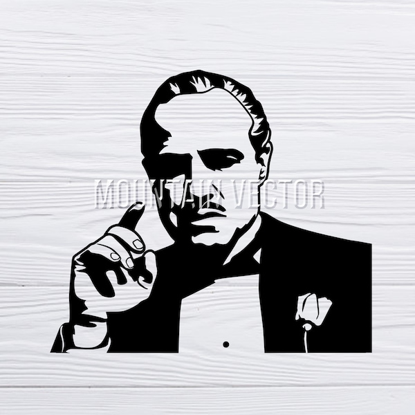 Godfather SVG, PNG, Godfather silhouette SVG, Instant Download, Clipart