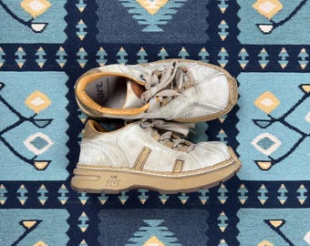 Art Company Plateau Schuhe Frauen EU 38 Beige Leder-Look Schnürung Vintage Chunky Sole Y2K Artwear Designer Sneakers