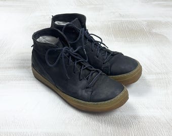 A.S.98 Airstep 'Skate Die' Men's Navy Nubuck Leather Blue High Sneakers Shoes Size 42