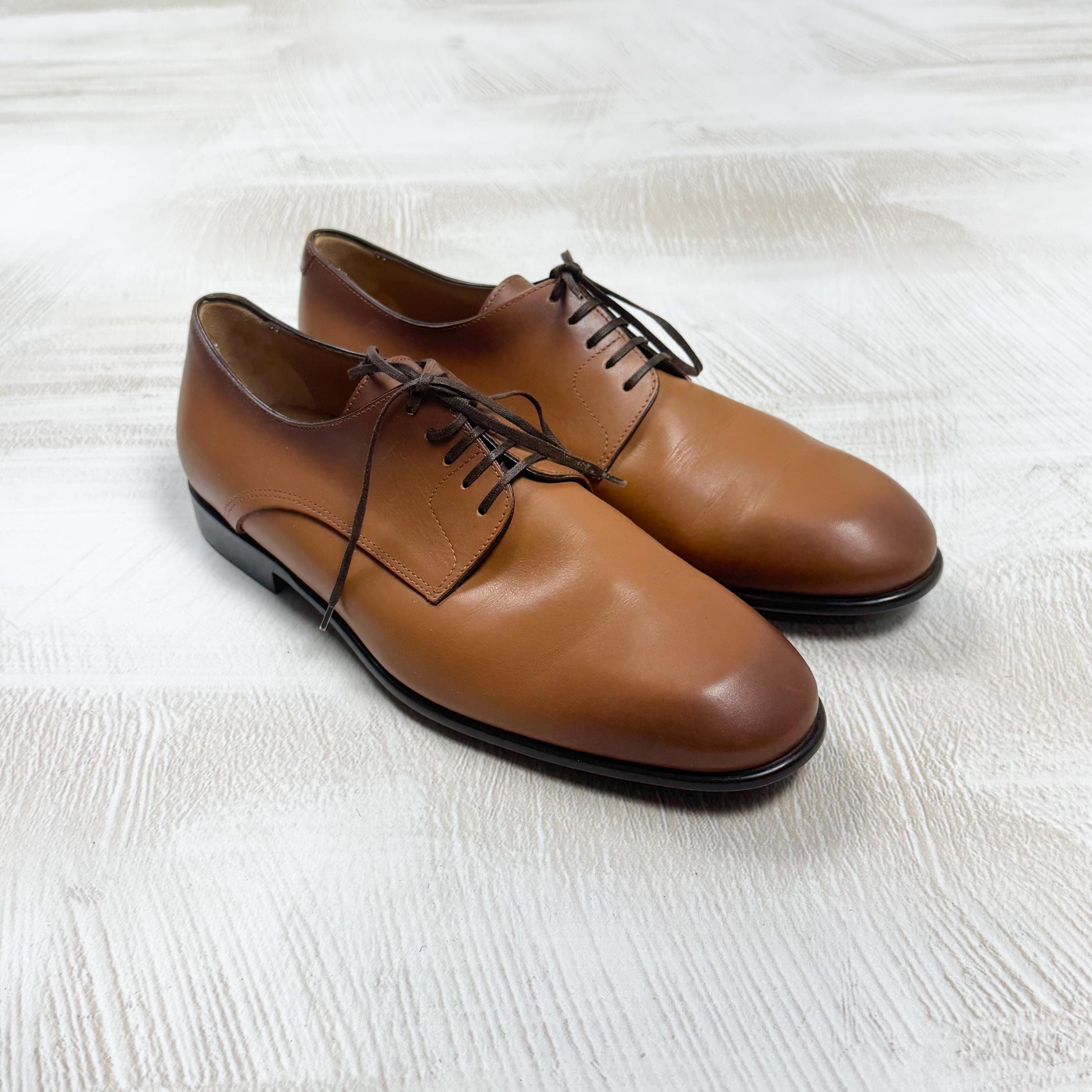 Men\'s Leather Dress Shoes Sz 9.5Warfield & Grand Men\'s Jackson 90903 Cognac —011 The Alpha L Classic Plain Leather Loafer | Mercari main image 3