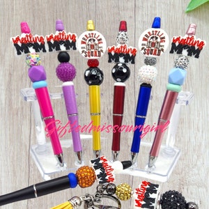 LAST CHANCE Wrestling Ink Pen // Mom // Wrestling Team // Sports // Beaded Pen // Ready to Ship L157  *6/24