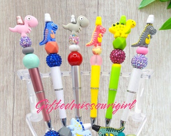 Dinosaur // Beaded Pen // Many Options // Pen Gift Set // Ready to Ship *Updated 4/24