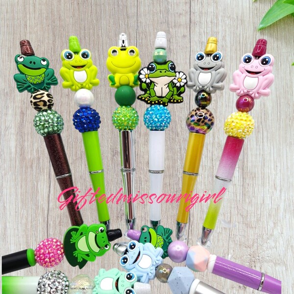 Frog Pen // Beaded Pen // Many Options // Pen Gift Set // Ready to Ship *3/24